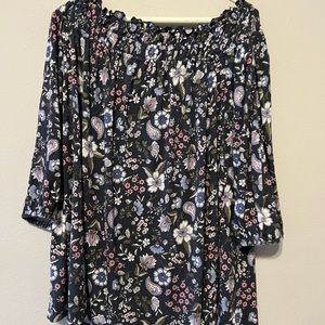 Off Shoulder floral Lane Bryant blouse